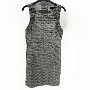 Banana Republic Black and White Dot Panel Sheath Dress Sleeveless Size 10